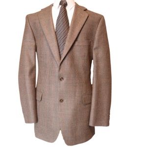 Stafford Sports Coat Brown Houndstooth 44L
